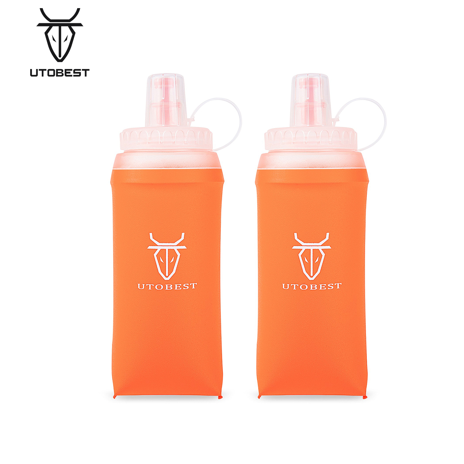 UTOBEST UTR206 350 ミリリットル/500 ミリリットルソフトフラスコ折りたたみシリコーンウォーターボトル TPU ランニングケトルアウトドアキャンプランニングサイクリング