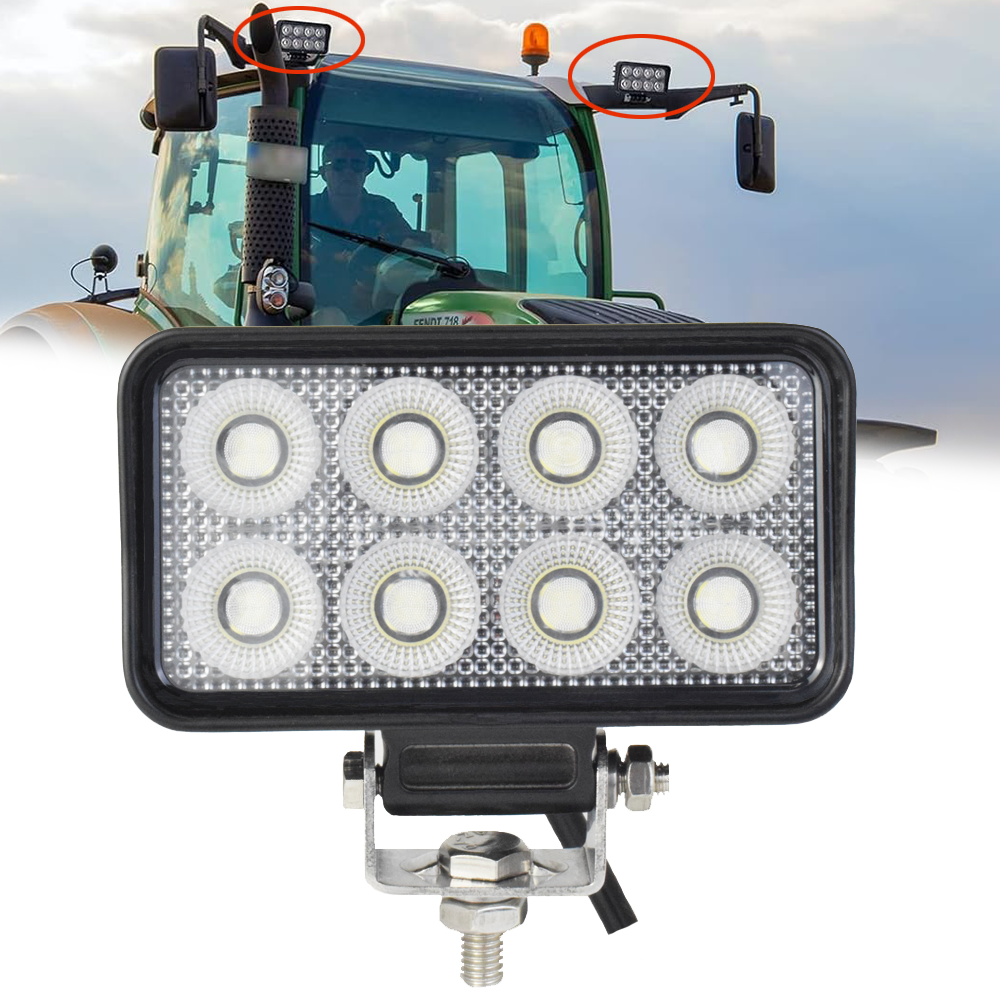 JALN7 トラクター LED ワークライト 4.3 インチトラックフラッドランプ 32 ワット 4800LM フォークリフトエンジニア電球トラック ATV12V 24V