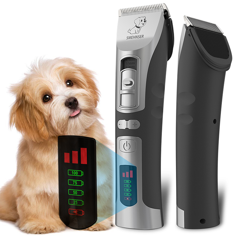 ハイパワースマート犬バリカングルーミングトリマーペットヘアカット機犬グルーミングカッター充電式取り外し可能な刃