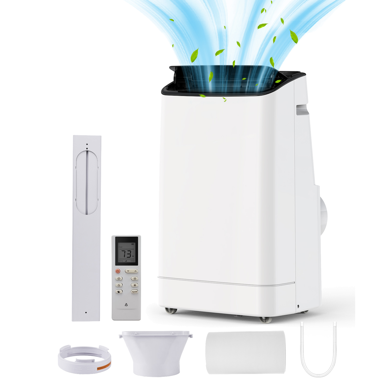 14000BTU ポータブルエアコン、3-in-1 冷却ファン除湿機、リモコン