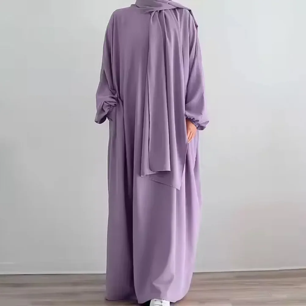 イードジェラバフード付きアバヤイスラム教徒女性ヒジャブドレスイスラム服ローブドバイトルコカフタン祈り衣服カフタンケバヤジャラビヤ