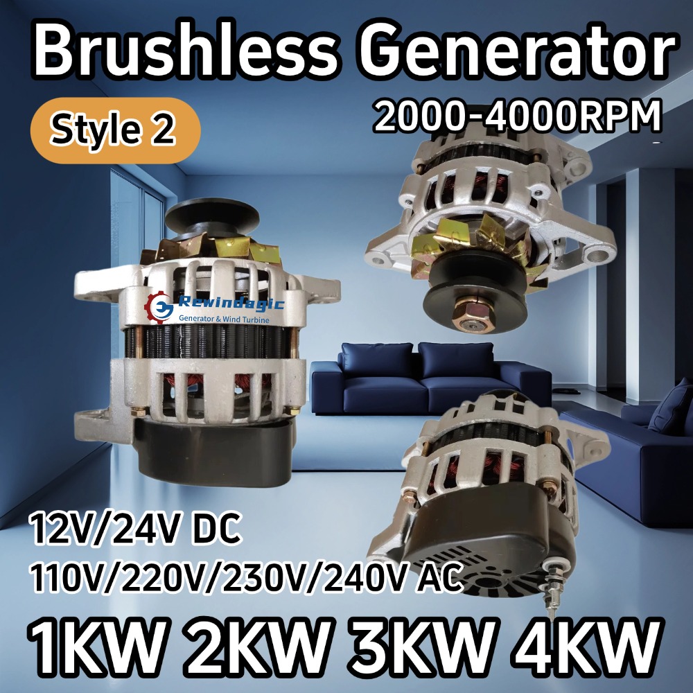 ハイパワー 2KW 3KW 220V オルタネーター 2000-4000RPM 永久磁石発電機純粋な電圧レギュレータ家庭用 Linghting テレビ DIY