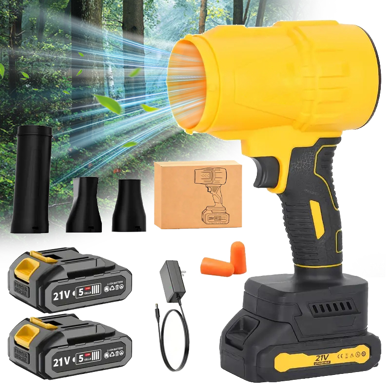 ワイヤレス送風機ブラシレスターボファン除草とほこり取り用ハンドヘルドヘアドライヤー 20V 充電式カードライヤーほこり除去ツール