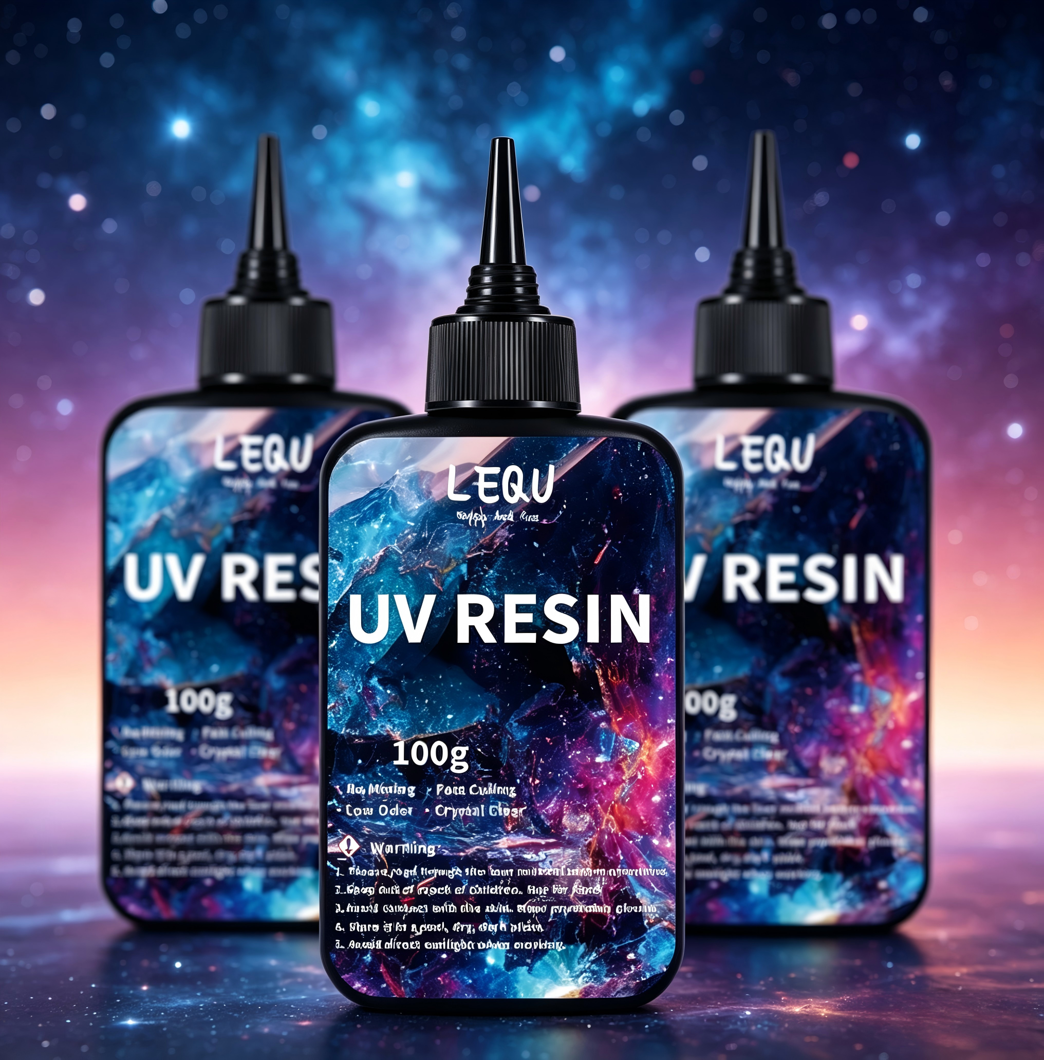 500/300/100g DIY UVレジン、クリスタルクリア、ハードUV硬化型エポキシ樹脂、アップグレードフォーミュラ、透明UVレジン、UV硬化型