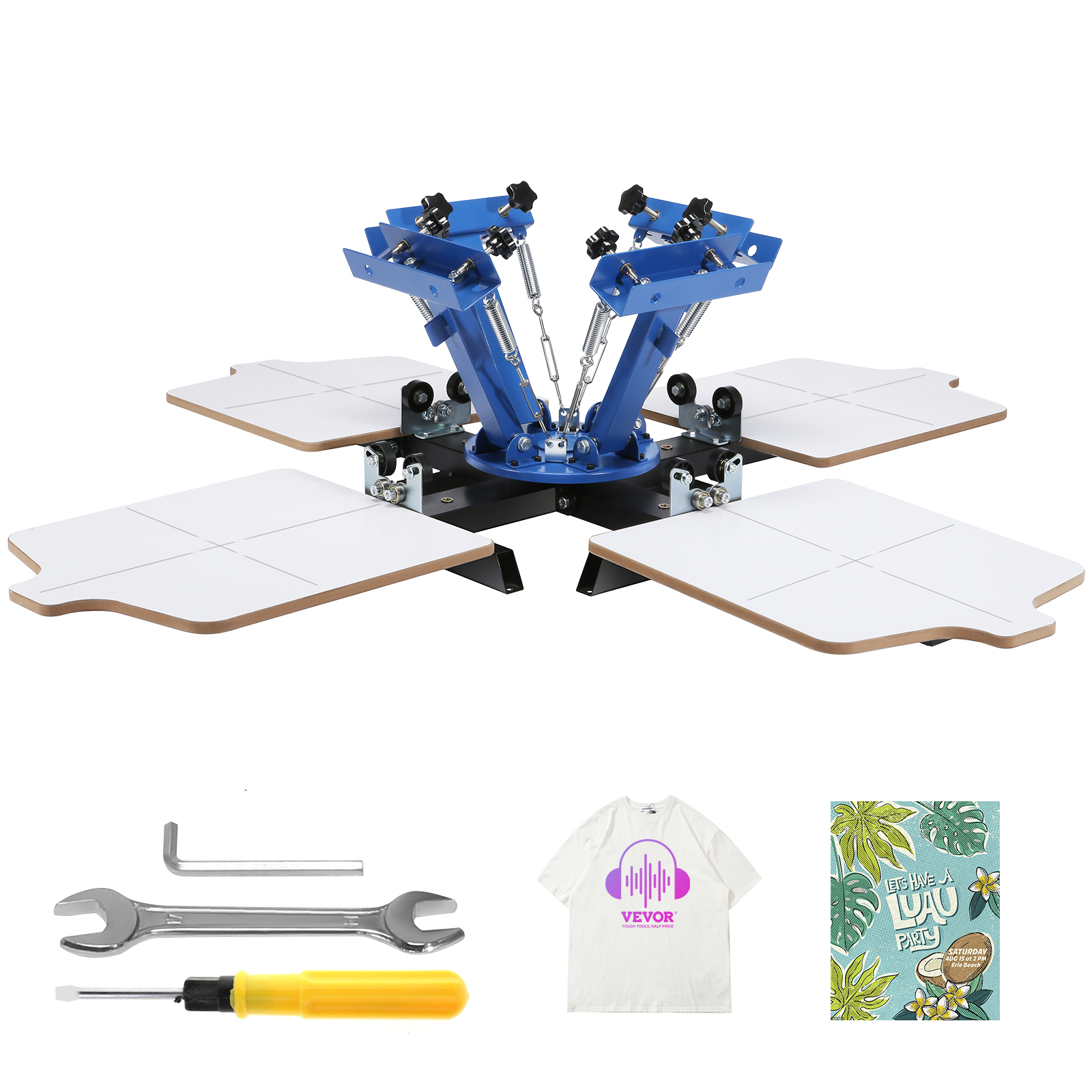 SucceBuy スクリーン印刷機 360 度回転可能なシルク スクリーン印刷機 54x45cm スクリーン印刷機調整可能なテンション