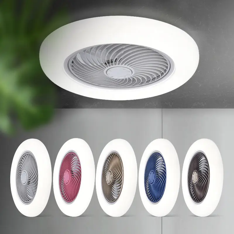 スマートアプリ天井ファン 46 52 センチメートルファンライト LED 3 色 36 ワットリモコン装飾換気ランプ空気格納式サイレントファン