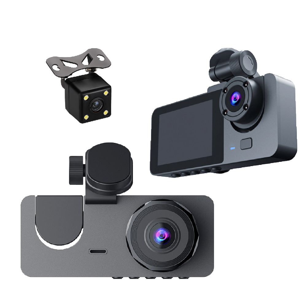 FHD 1080P 2 インチ車 DVR ダッシュカム 3 レンズナイトビジョンリアビュービデオカメラ自動車カメラ車両アクセサリー