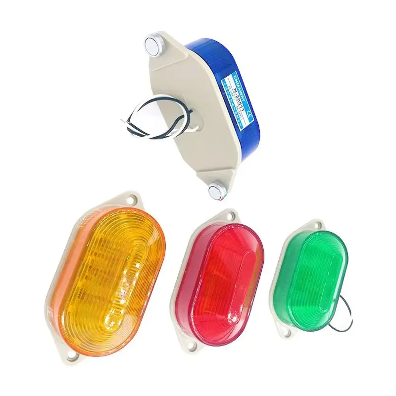 N-3051TJ セキュリティアラームブザーマグネットインジケータライトストロボ信号 LED 点滅ランプ音警告 12V 24V 220V 小型