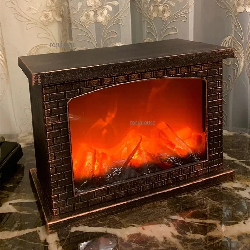 クリエイティブ Chimeneas リビングルームデスクトップ装飾暖炉シミュレーション炎フェイク暖炉雰囲気ライト家の装飾