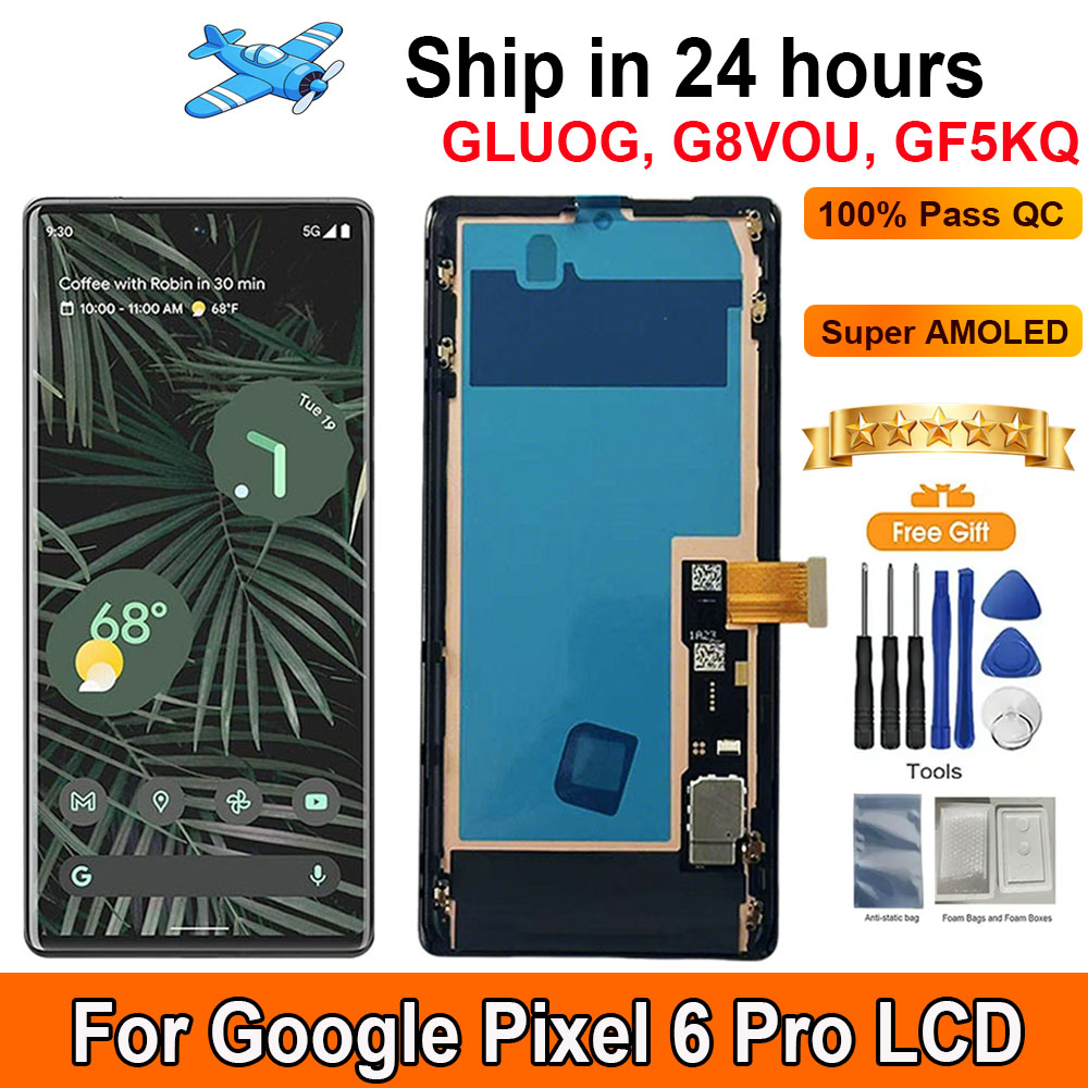100% テスト済み 6.7 インチ AMOLED スクリーン Google Pixel 6 Pro LCD ディスプレイタッチパネルデジタイザーアセンブリ交換 Pixel 6 Pro LCD