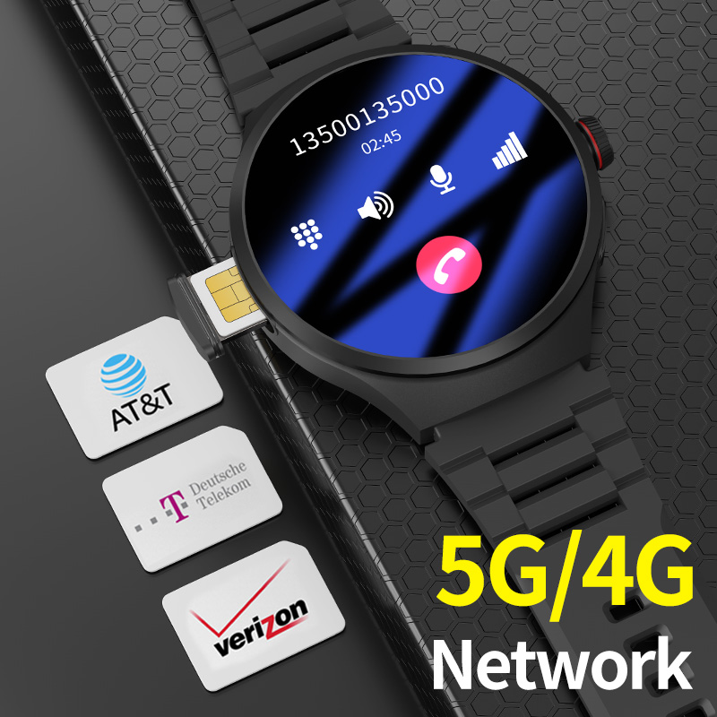 ZestBolt VP50 スマートウォッチ 4G/5G LTE Android システム 1.75 インチ大画面ロータリーカメラ GPS WIFI グローバル通話メンズスマートウォッチ