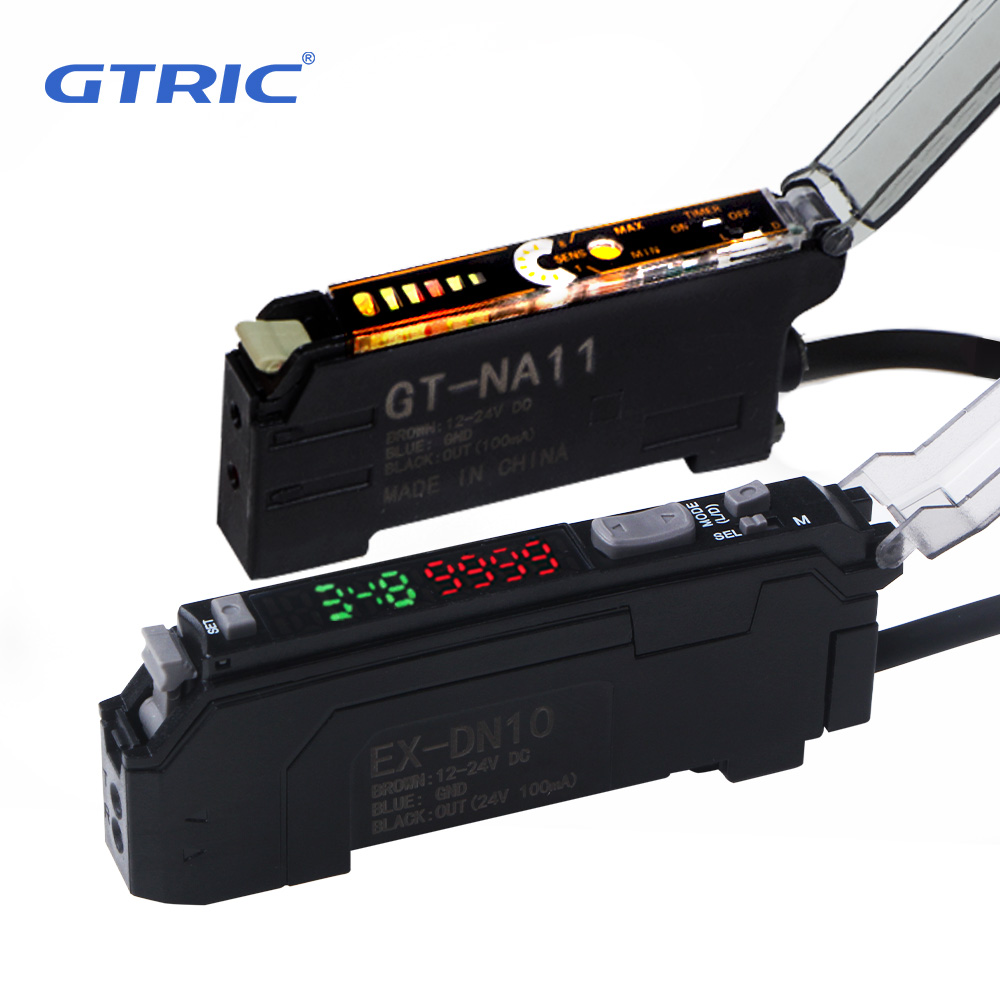 GTRIC 光ファイバーセンサーアンプ高精度 10-30V DC 3 線式 NPN PNP NA11 デジタルディスプレイ光光電スイッチ