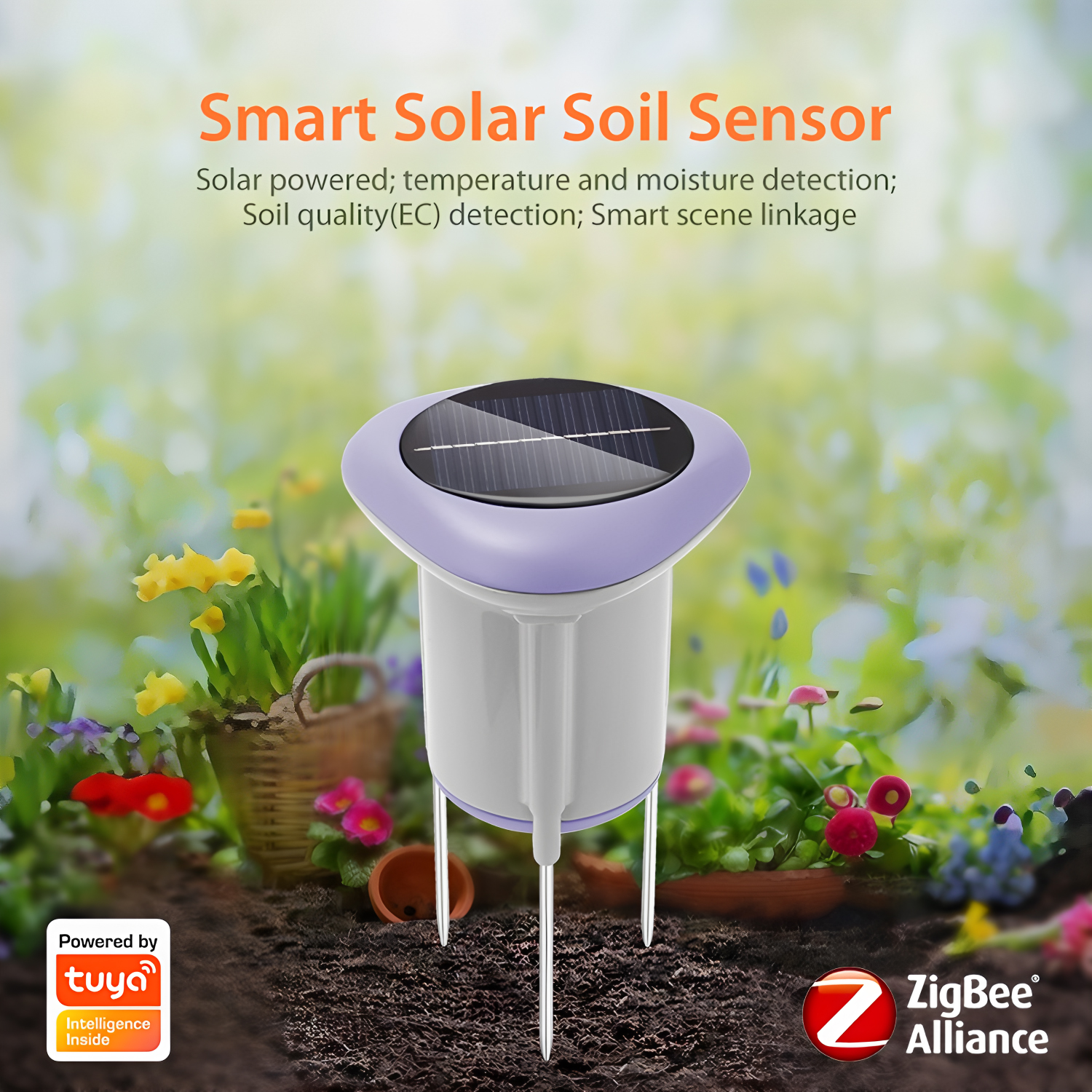 Tuya スマート ZigBee ソーラー土壌センサー温度と湿度計温湿度計ホームガーデンオートメーション灌漑検出器