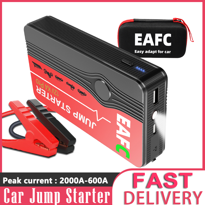 EAFC 600A/2000A ポータブル車のジャンプスターター電源銀行車のバッテリーブースター充電器始動装置 LED 自動 12V ジャンプスターター