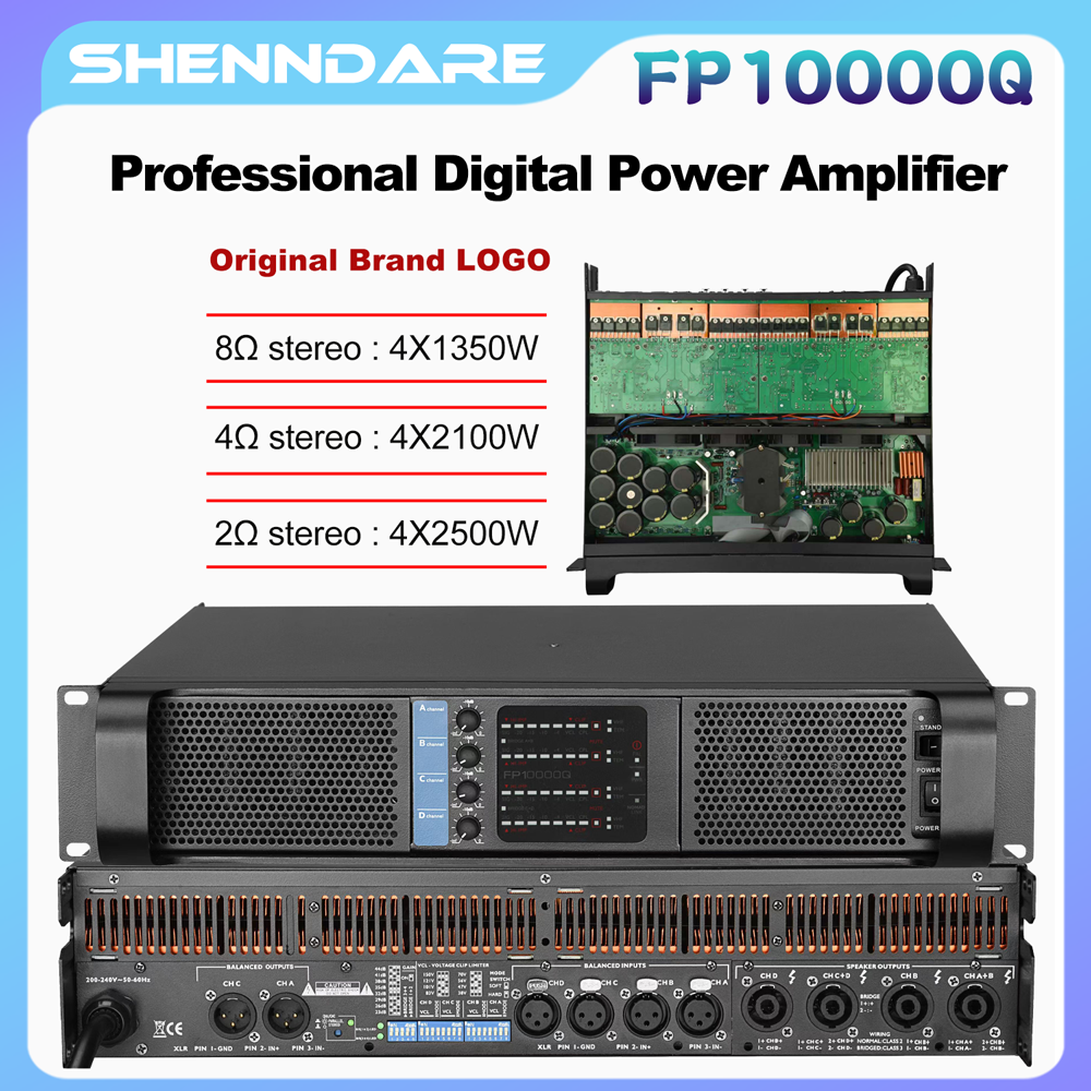 FP10000Q 4x1350W ON-Sem プロフェッショナルデジタルパワーアンプ 4 チャンネル TD クラス FP14000 ラインアレイスピーカー用