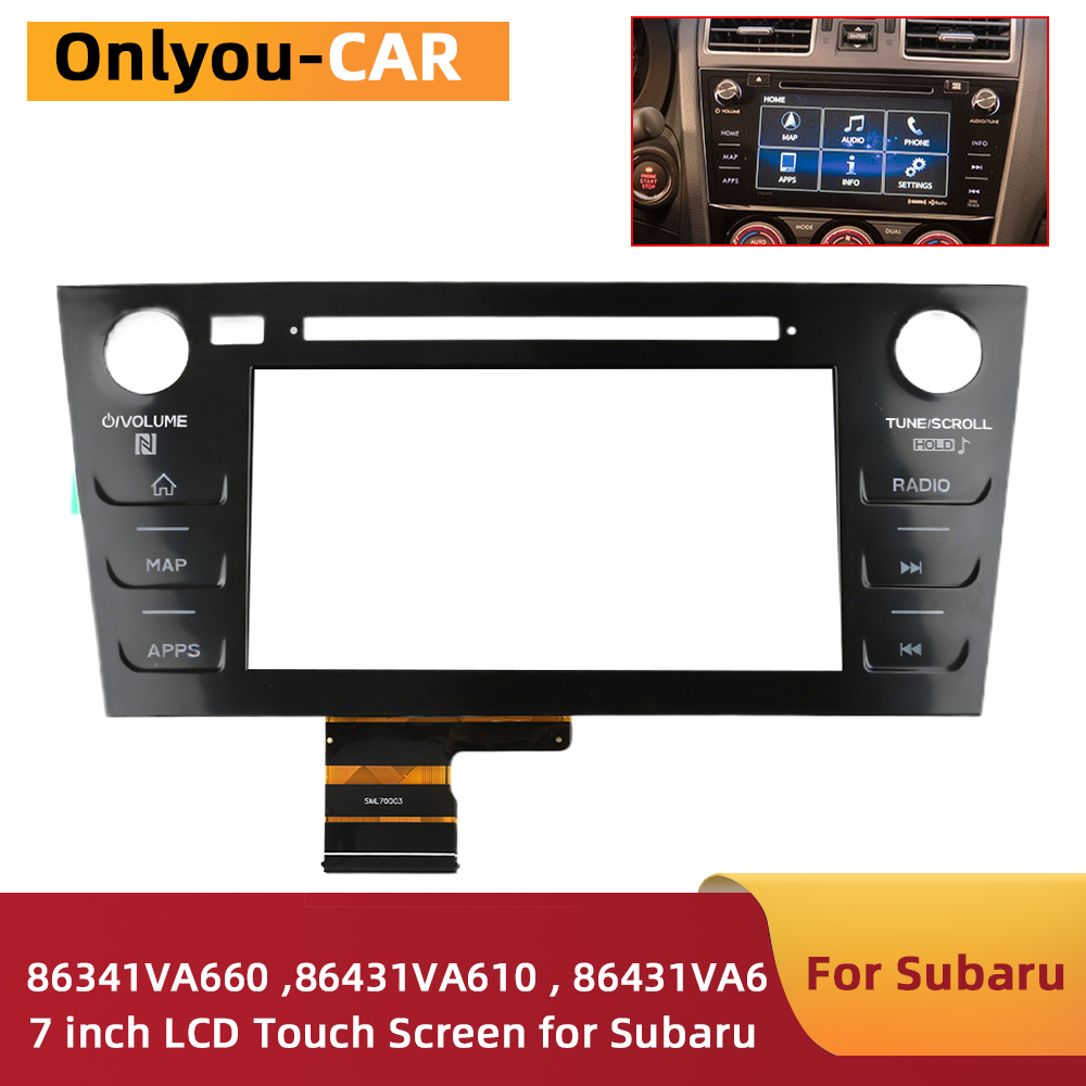 7 インチガラスタッチスクリーンスバル WRX ハーマン 2019-2021 カーラジオ交換画面デジタイザ OEM 86341VA660 86431VA610