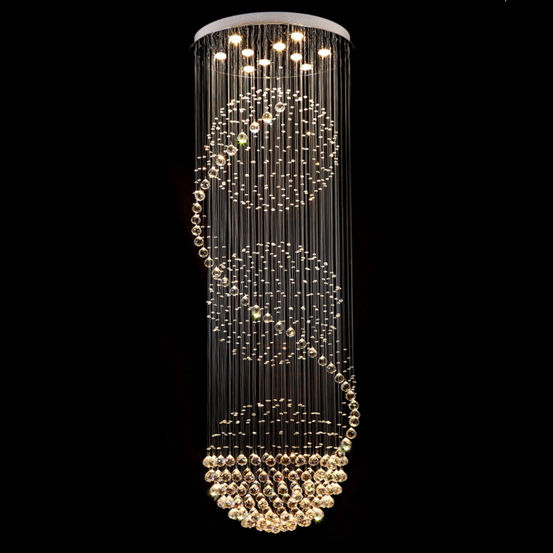 モダンで豪華な LED リビングルームクリスタルシャンデリアクリエイティブ階段シャンデリア寝室ホテルロビー室内装飾照明
