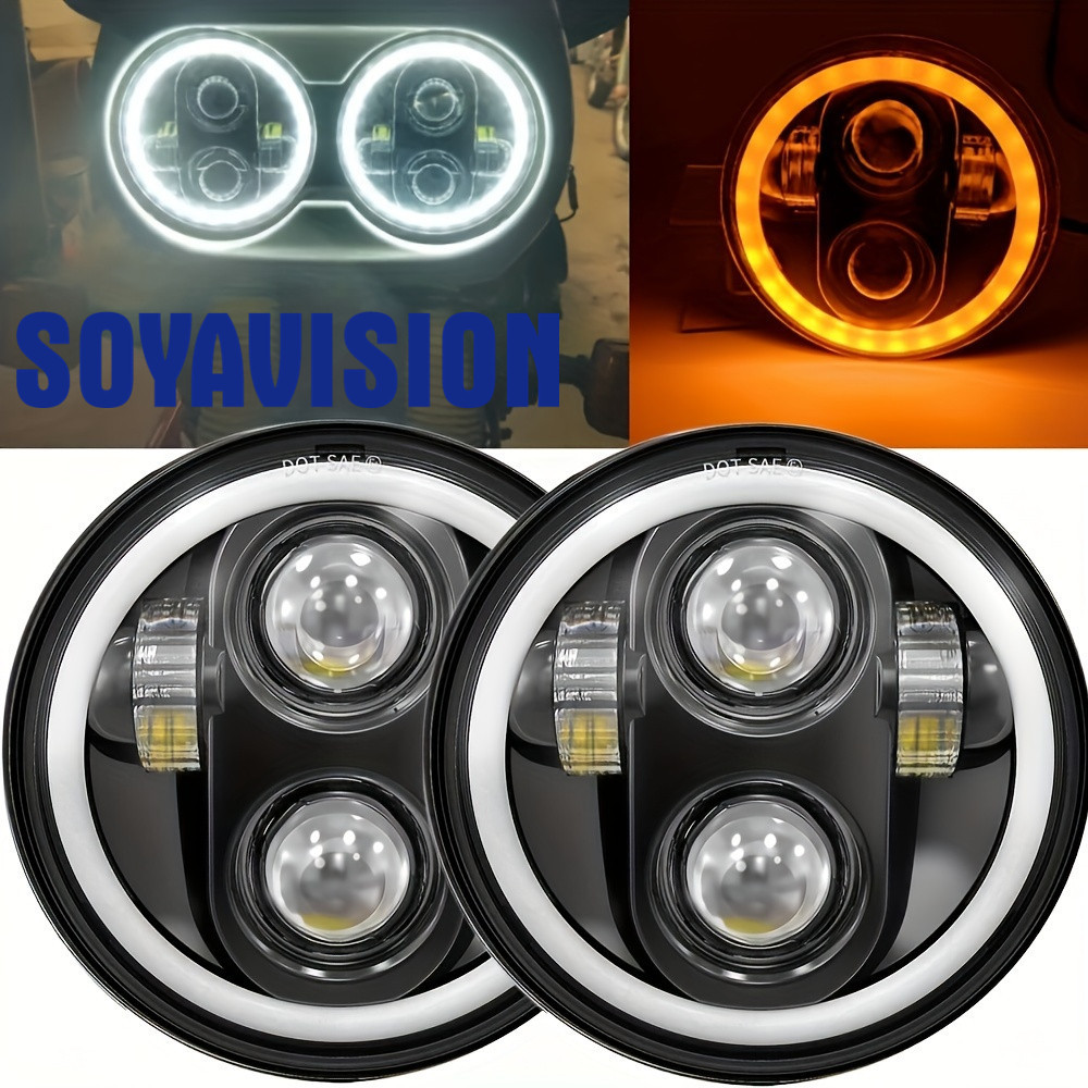 5 3/4 インチ 5.75 'LED 車オートバイヘッドライトハーレースポーツスター 1200 883 ダイナトライアンフ III 3 ストリートスピードトリプルホンダシャドウ