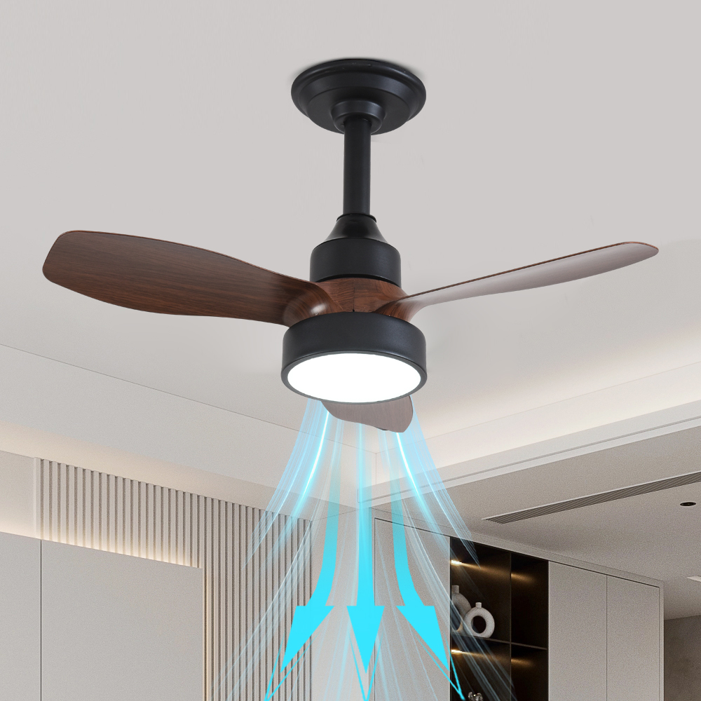 屋内モダンシーリングファンライトホワイト 3 葉可逆 DC モーターリモコン付き寝室ダイニングルーム LED 照明ファンライト