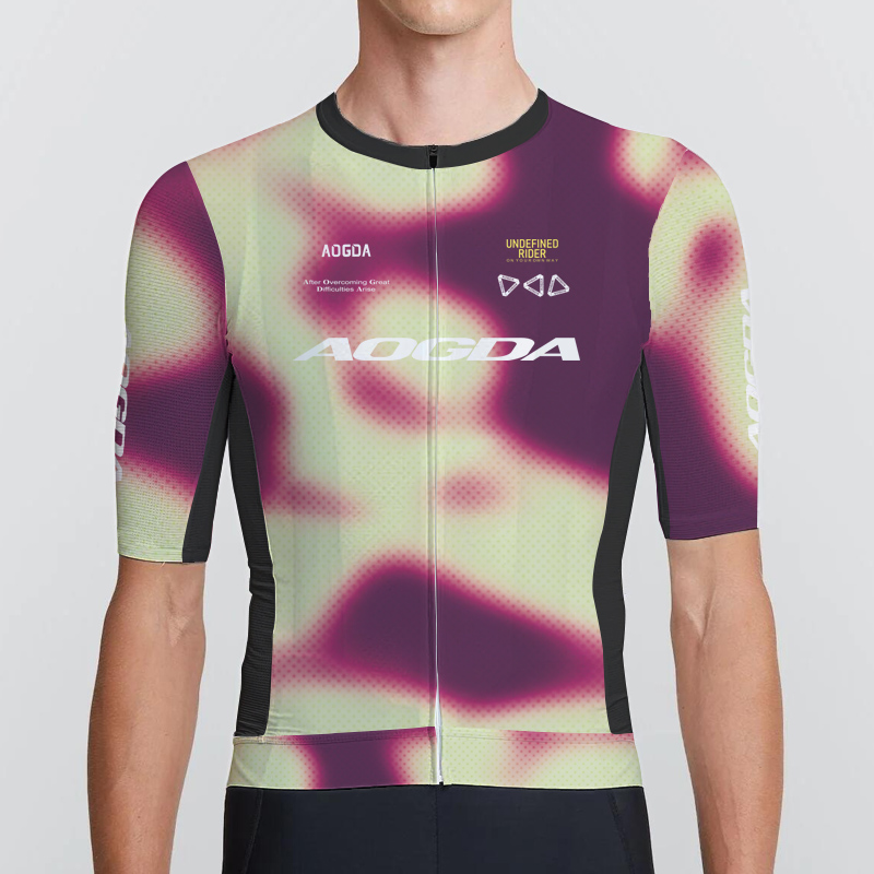 AOGDA 新しいメンズ軽量サイクリングジャージエアロフィット自転車服速乾性と通気性生地
