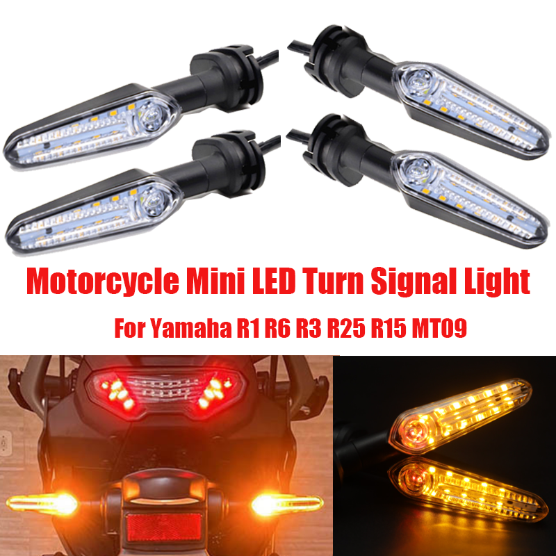 MT-07 MT-09 LED ターンシグナルインジケーターライトヤマハ YZF R6 R1 R3 R7 R9 R15 MT07 MT09 T7 トレーサー 700 900 9/GT XSR 700 XJ6 FZ1
