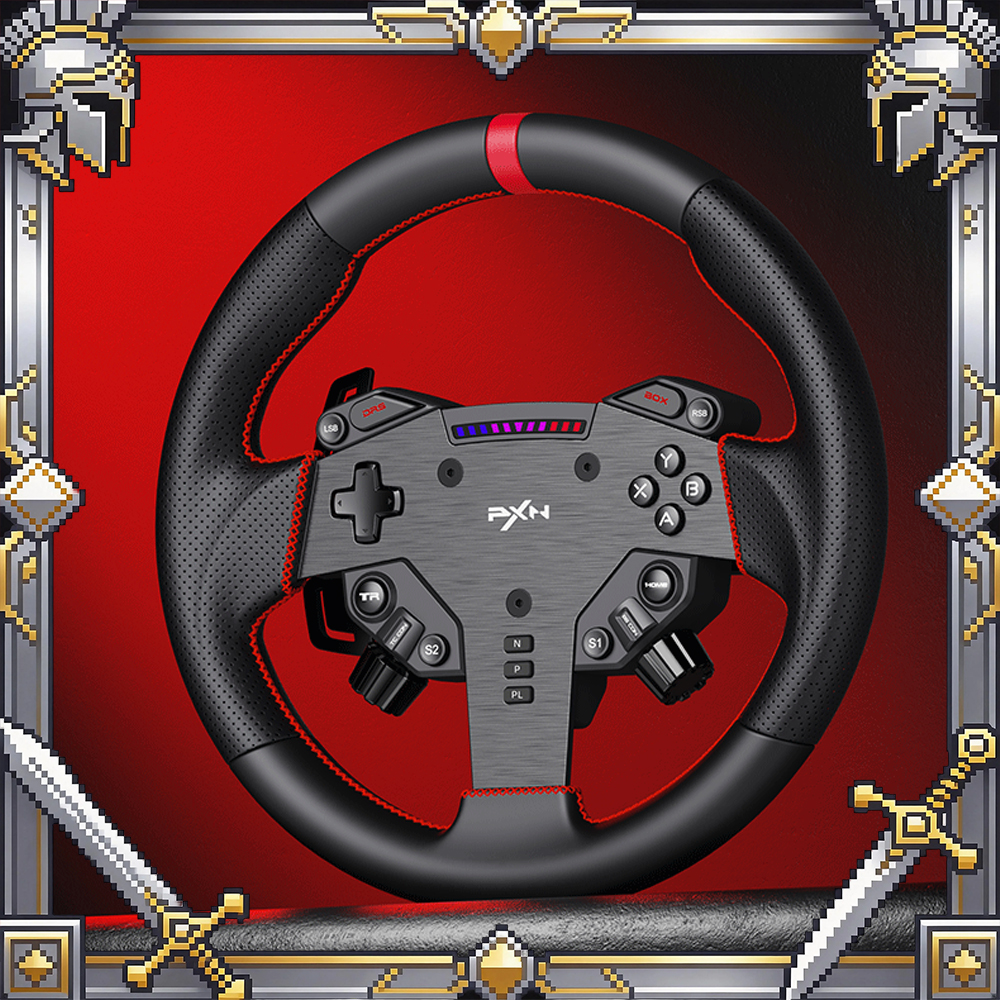 PXN W AS/W CS R2/W DS R2 レーシングホイールシフトパドルシミュレーターゲームステアリングホイール PXN VD4/VD6/VD10/V12/V12 Lite 用 PC