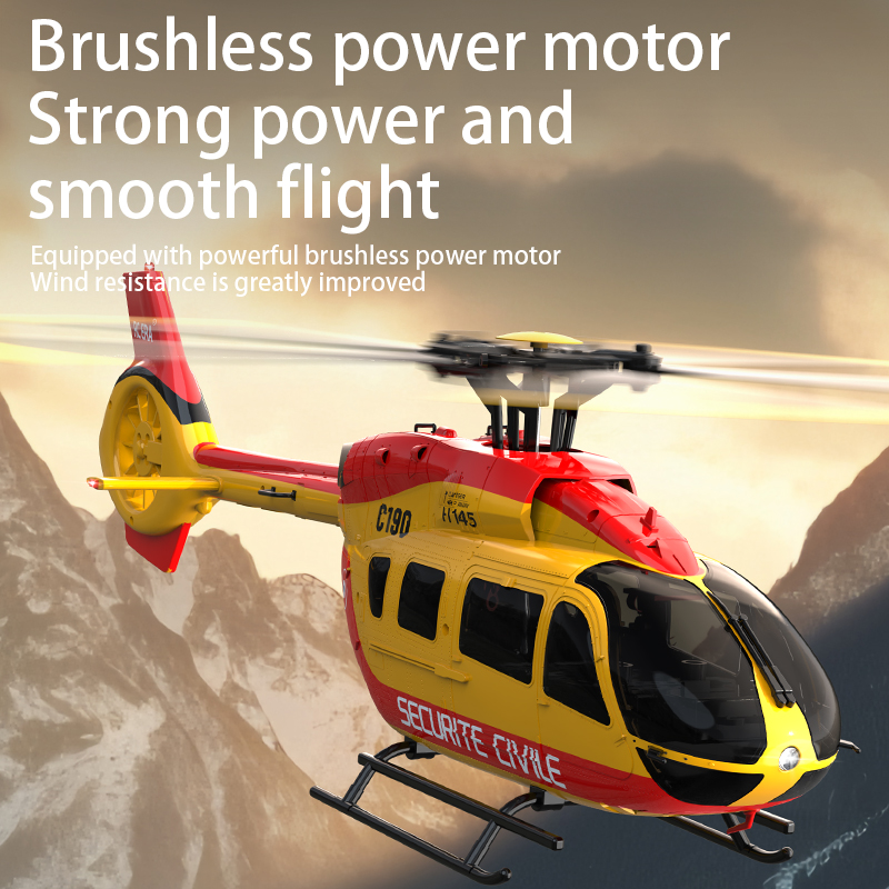 C190 H145 Rc ヘリコプター 6CH シングルプロペラフライバーレスヘリコプター 2.4 グラムブラシレスモーター 3D 6 軸ジャイロスコープ模型飛行機