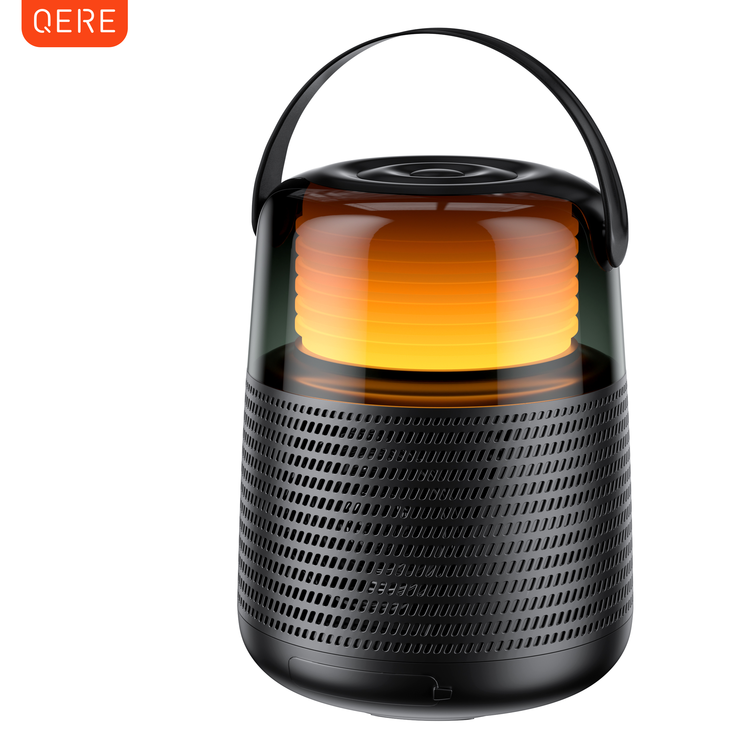QERE HF55 ミニポータブルワイヤレススピーカー屋外サブウーファー Led 点滅カラフルな金属低音スピーカー