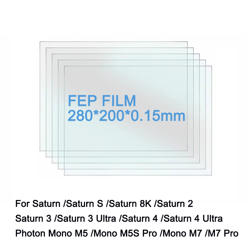 10.1 インチ FEP フィルム 280*200*0.15 ミリメートル Anycubic Photon Mono M7 Pro M5s UV 樹脂 3D プリンタリリースフィルムプリンタ FEP シート