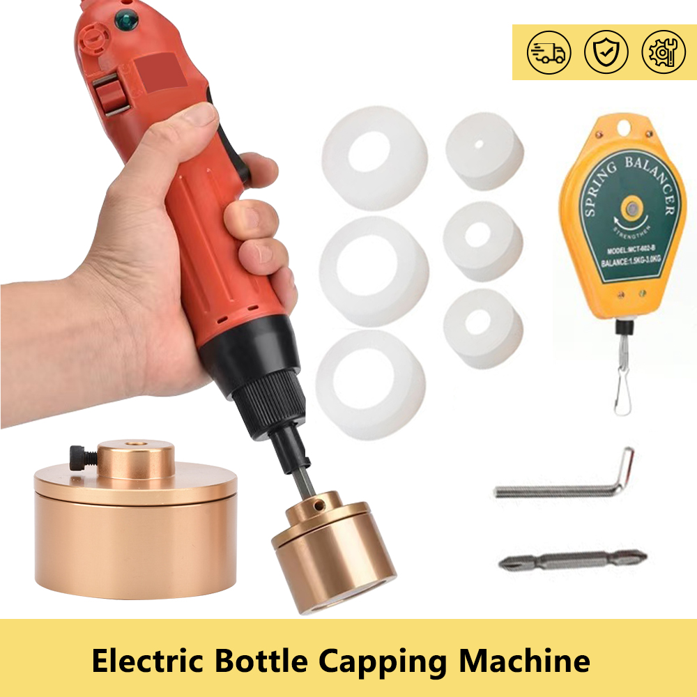 手動電気ボトルキャッピングマシンポータブルスクリューキャップ締め付けツール 10-50 ミリメートルキャッピング直径ボトルキャッパーシーラーマシン