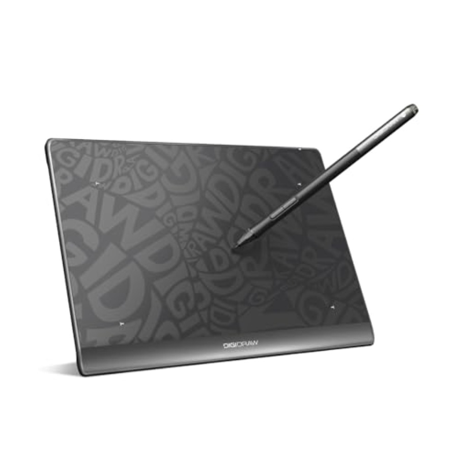 描画タブレット 6x4 インチ、16384 レベルバッテリー不要のスタイラス、デジタルアート用の紙のようなグラフィックパッド、OSU ゲーム、オンライン教育、