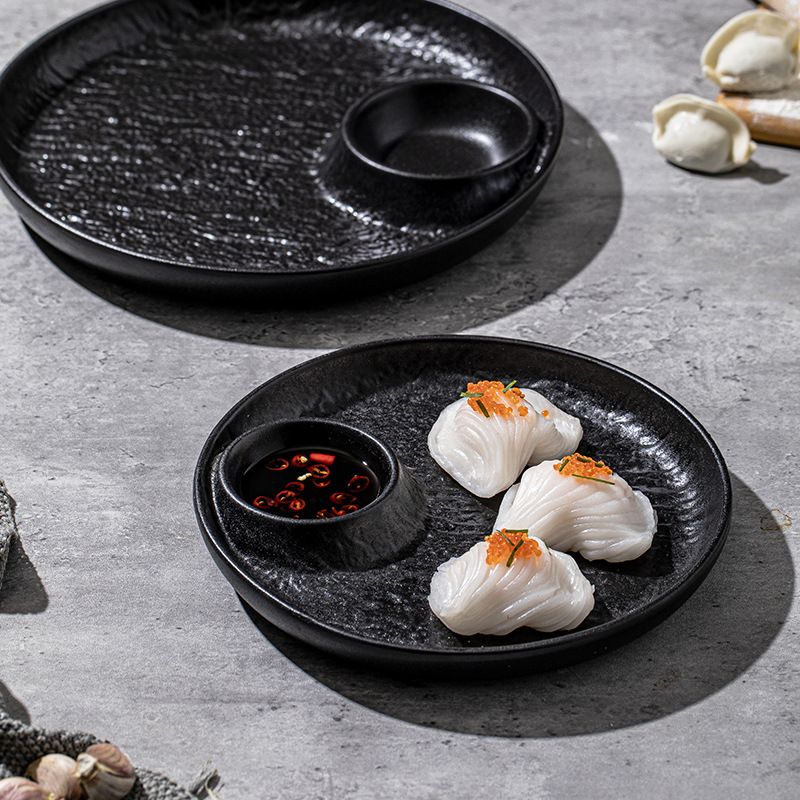 丸餃子皿、酢皿、餃子皿、餃子ディップ、調味料、分割フライドポテト家庭用