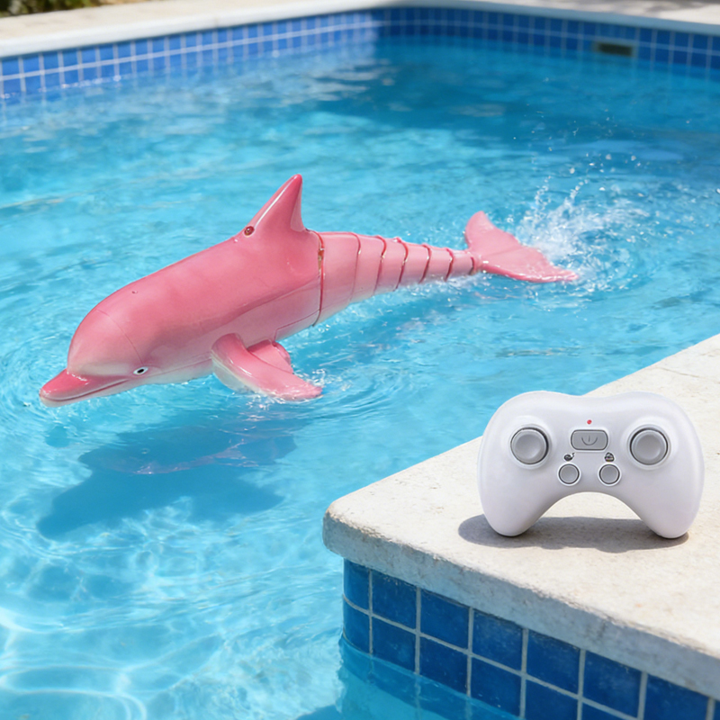 リモコンイルカ 2.4 グラムシミュレーション RC 動物ボートのおもちゃ電気無線制御船水屋外のおもちゃキッズボーイズギフト