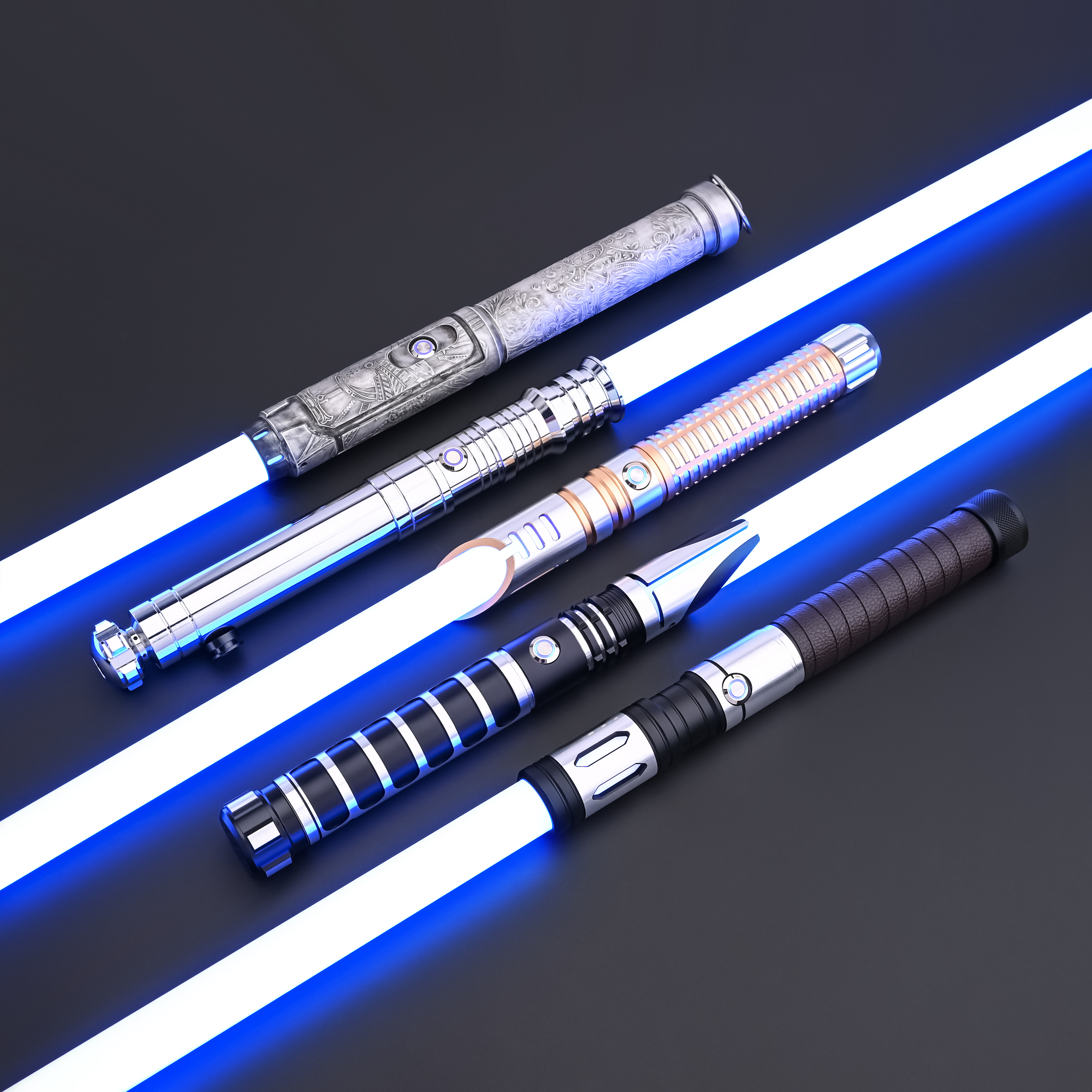 TXQSABER 重決闘 RGB/ネオピクセルスムーズライトセーバー 12 色変更金属柄ロックアップブラスタージェダイ剣子供のおもちゃ