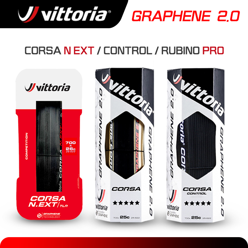 Vittoria Corsa NEXT/Corsa Control/Rubino Pro 700×25/28/30C グラフェン チューブレス タイヤおよびチューブ ロード タイヤ クリンチャー 折りたたみ 700C タイヤ