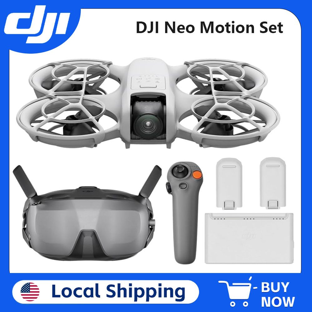DJI Neo Motion Fly More コンボ、大人用 4K UHD カメラ付きミニドローン、あなたを追跡する 135g 自動飛行ドローン、パームテイクオフ、被写体追跡、クイックショット、RC Motion 3 および 3 バッテリー付き