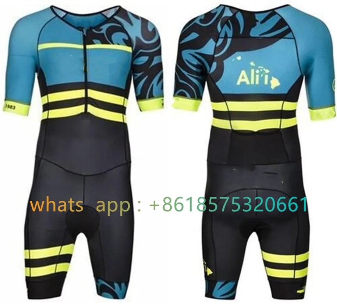 Zootekoi Triathlon Summer Cycling MTB Short-sleeved Race Speed Trisuit Ropa Ciclismo Pro Team Bicycle Running Bodysuit Skinsuit