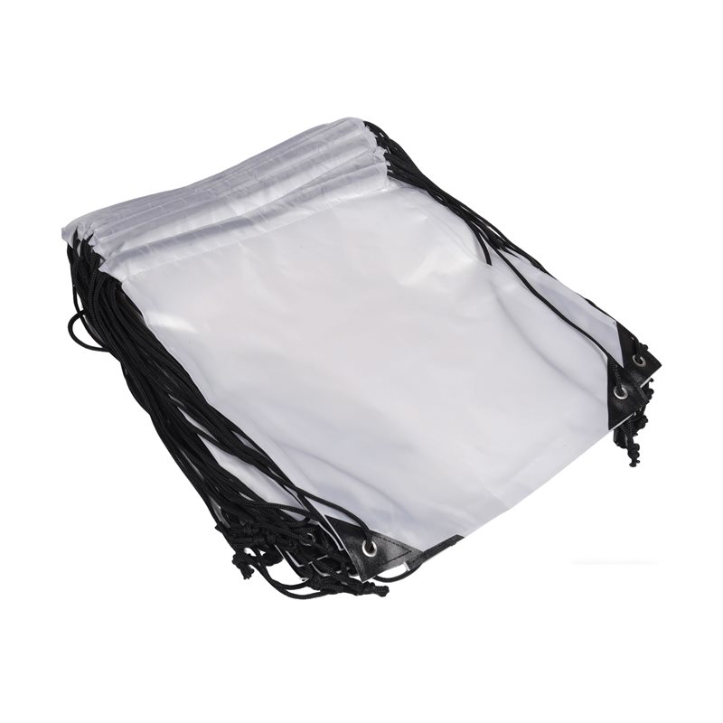 A84X-30 Piece Blank Sublimation Drawstring Bags White Oxford Cloth Reusable Cinch Bag Sackpack