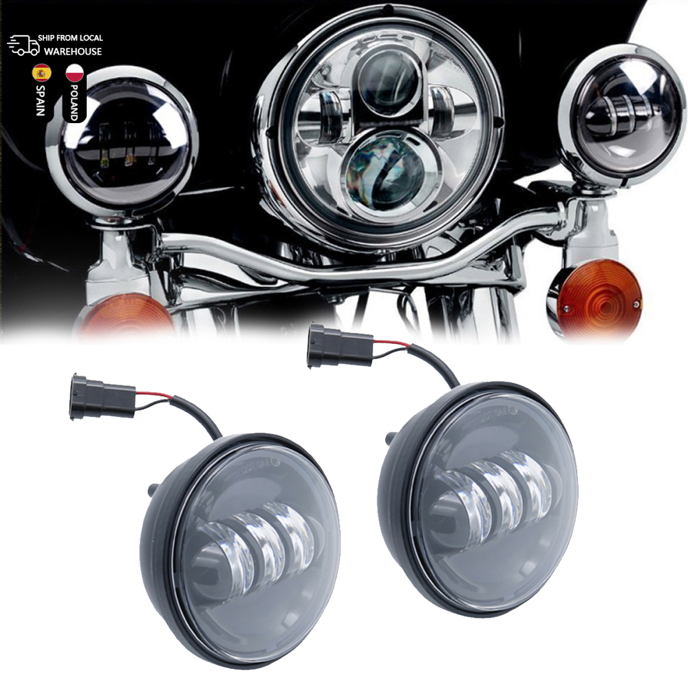 4-1/2 "4.5 インチ 30 ワット LED フォグランププロジェクター補助モトヘッドライトオートバイパッシングフォグライトランプハーレー用