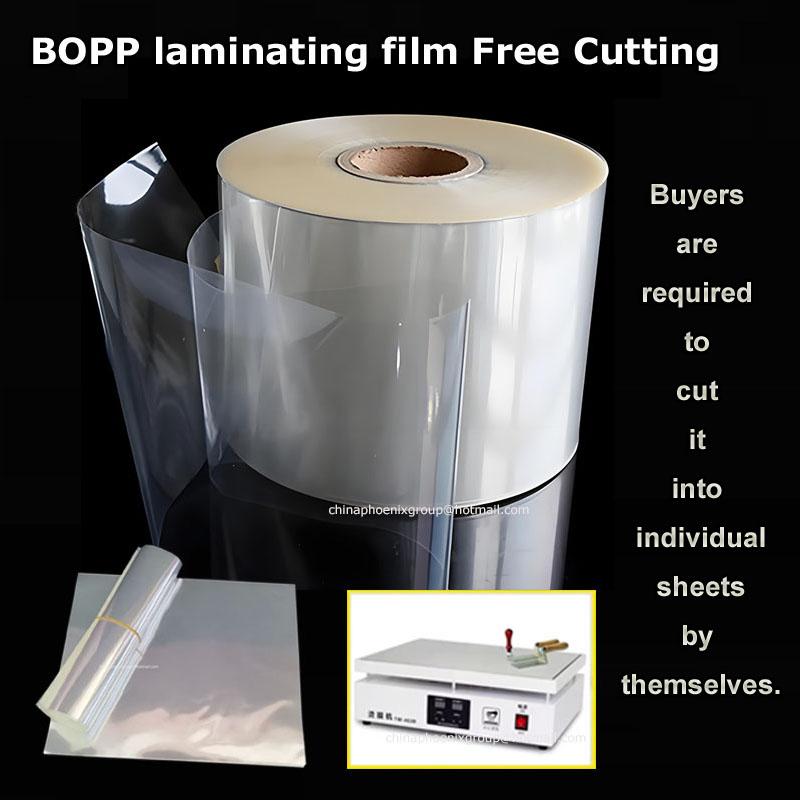 DIY カッティングクリア BOPP 熱ラミネートフィルムロール 30 センチ幅 80 メートル長さ 22Mic 香水化粧品ギフトボックス包装