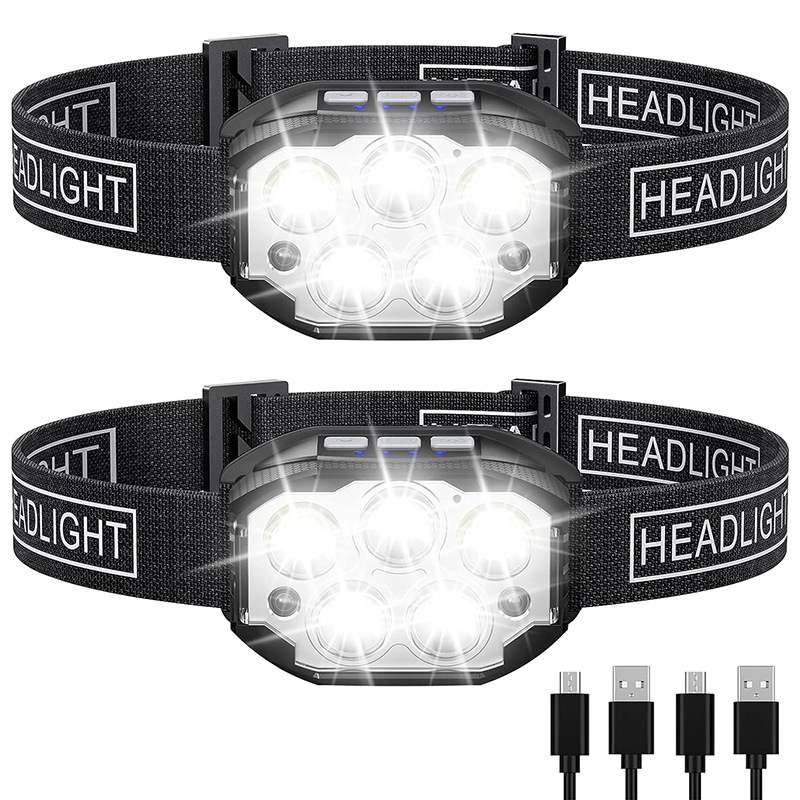 1200 ルーメン Led 充電式ヘッドランプモーションセンサーヘッドライト防水ヘッド懐中電灯屋外キャンプ釣りヘッドランプ