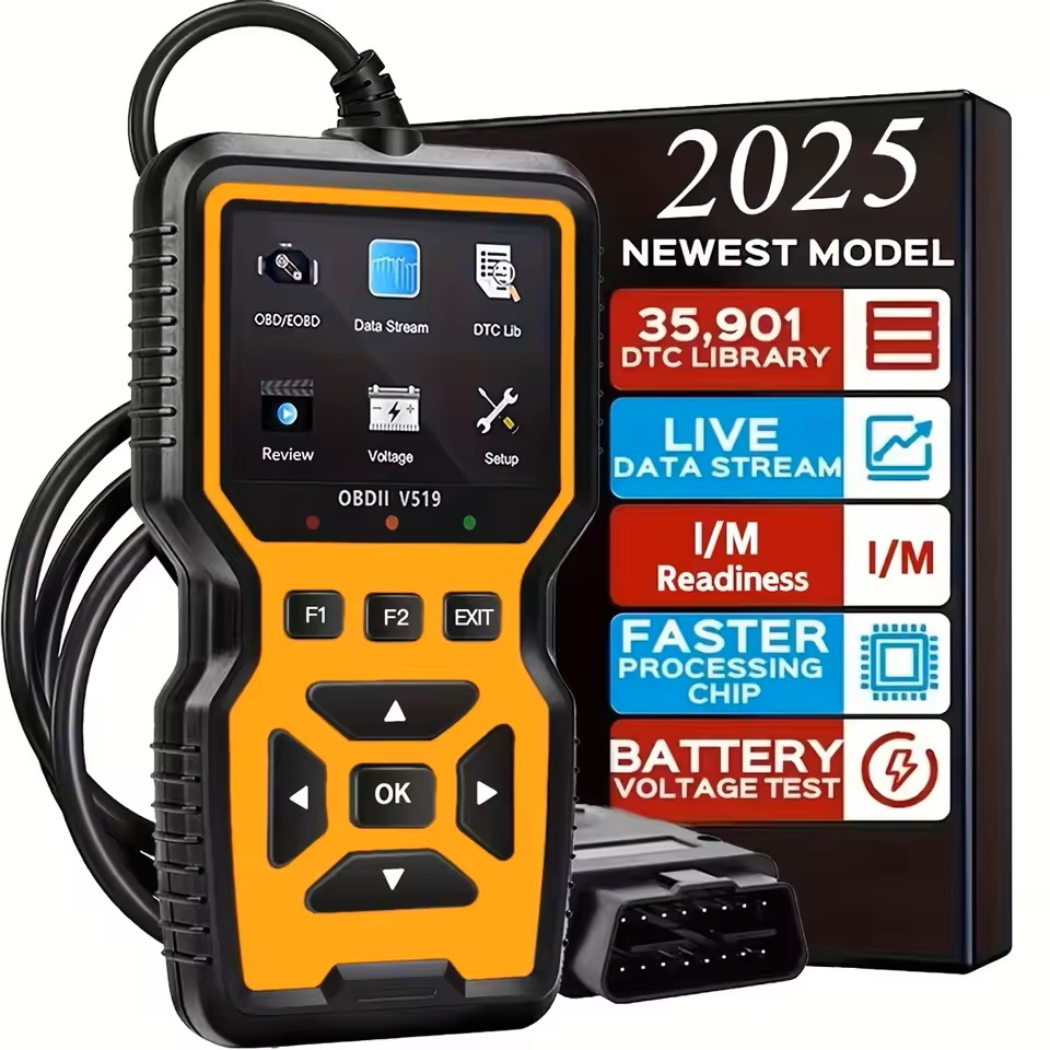 スキャナーコードリーダー車診断ツールターンV519 OBD2スキャナーハンドヘルド車両検査用エンジン故障コードリーダー