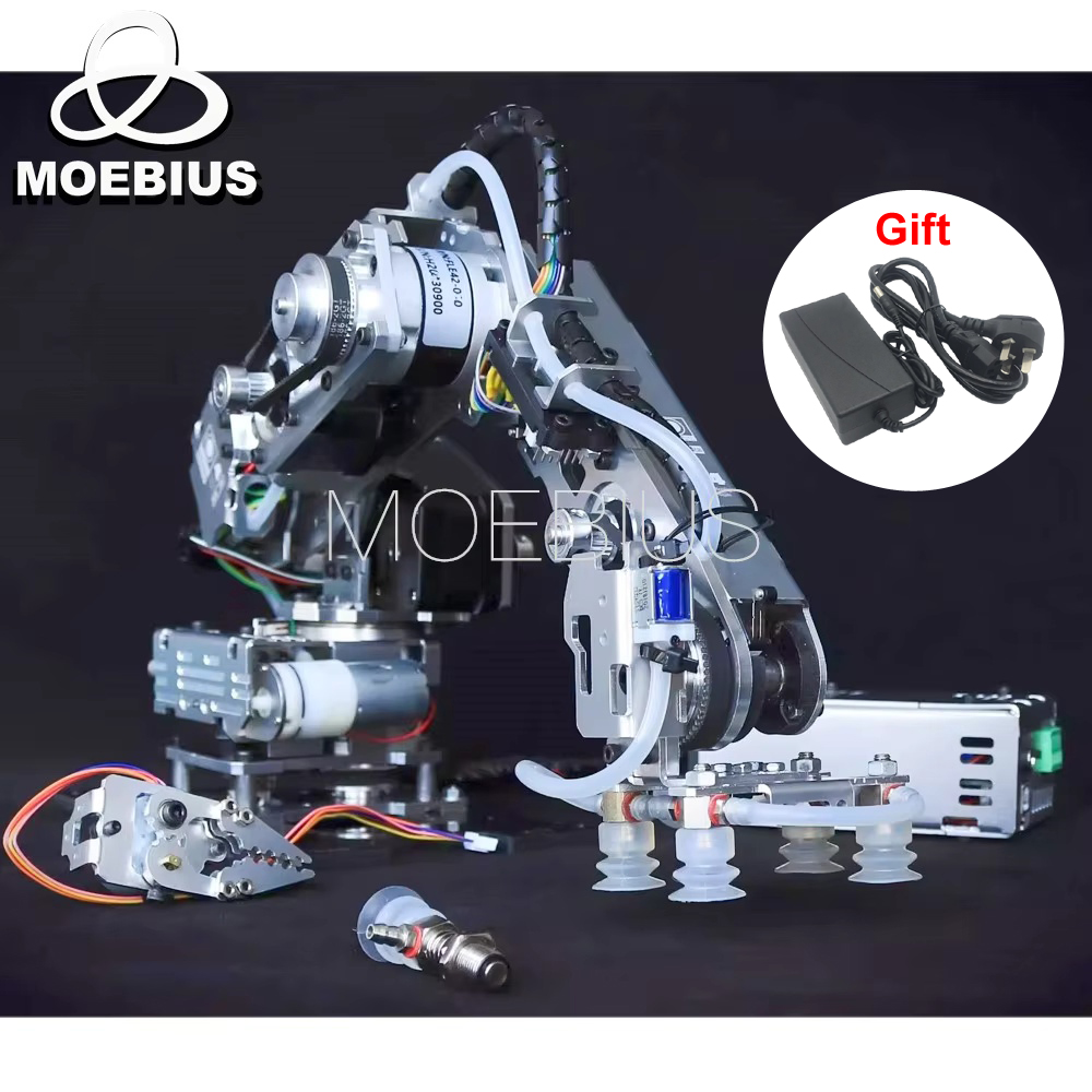 ビッグロード Arduino 4 DOF 吸引ポンプロボットアームマニピュレーターステッピングモーター産業用ロボットモデル多軸爪