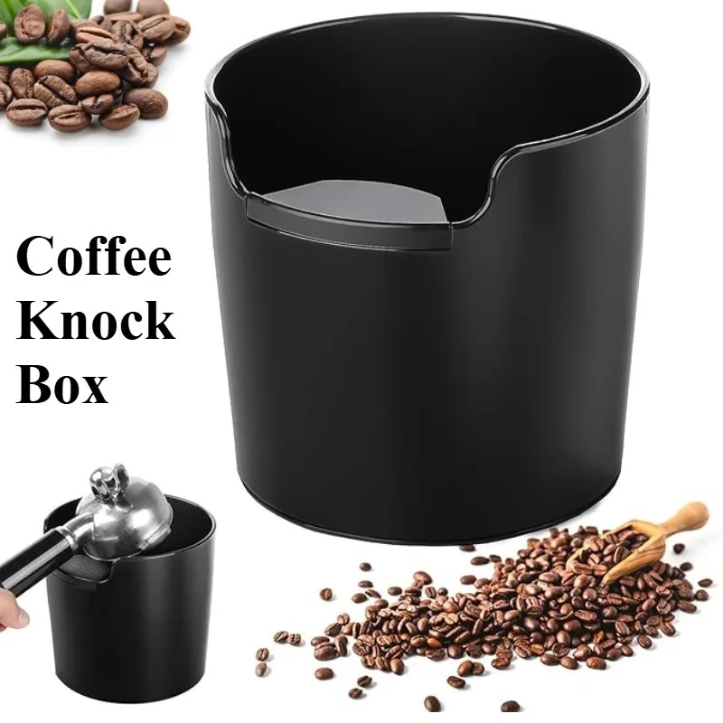 コーヒーノックボックスコーヒーパウダーグラウンドノックバレルゴム滑り止めエスプレッソグラウンドコンテナ簡単にきれいなコーヒーバーアクセサリー