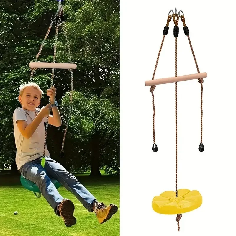 子供用ディスクブランコ モンキーポール 花びら型ブランコ 屋内屋外裏庭おもちゃ プラスチックディスクブランコ 子供用運動器具
