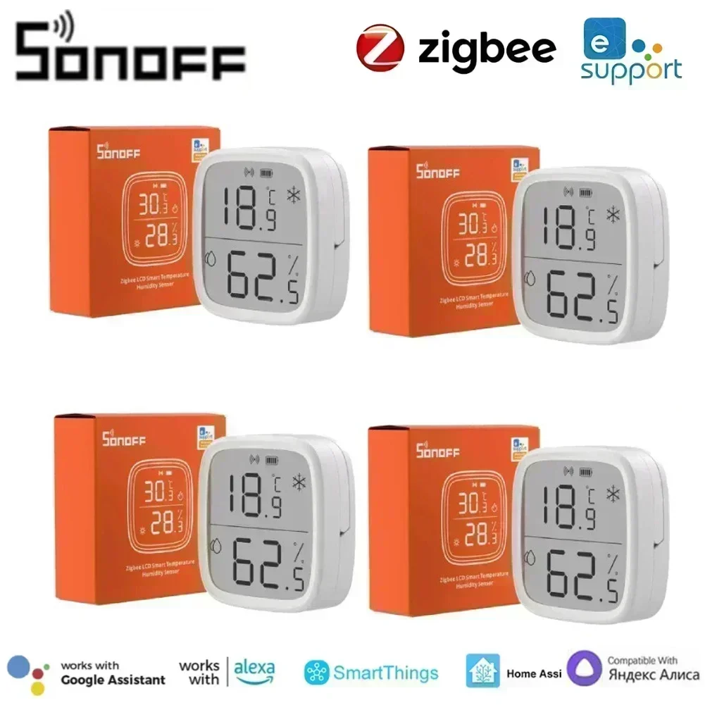 SONOFF SNZB 02D Zigbee 温度湿度センサー SNZB-02D EWeLink 用 LCD スクリーン付き SONOFF ZigBee ブリッジ Alexa アリス