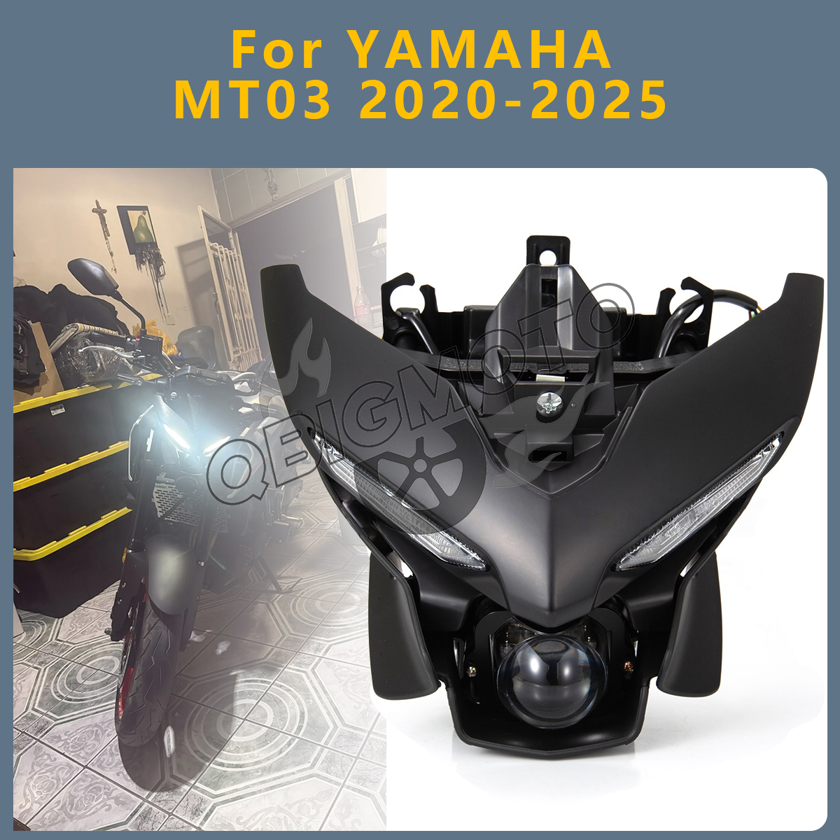 オートバイのヘッドライトヘッドランプ照明ランプアセンブリヤマハ MT03 MT 03 MT-03 2025 2024 2023 2022 2021 2020 Led ヘッドライト