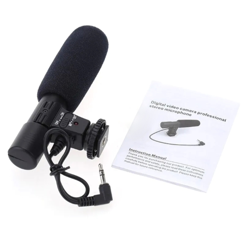 3.5 ミリメートルユニバーサルマイク外部ステレオマイクビデオカメラ MIC-01 一眼レフカメラマイクアクセサリーデジタル一眼レフカメラ用