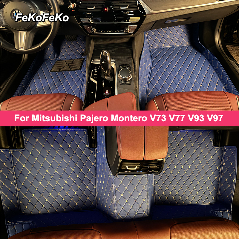 カスタム車のフロアマット三菱パジェロモンテロ V73 V77 V93 V97 自動車カーペット Foot Coche アクセサリー