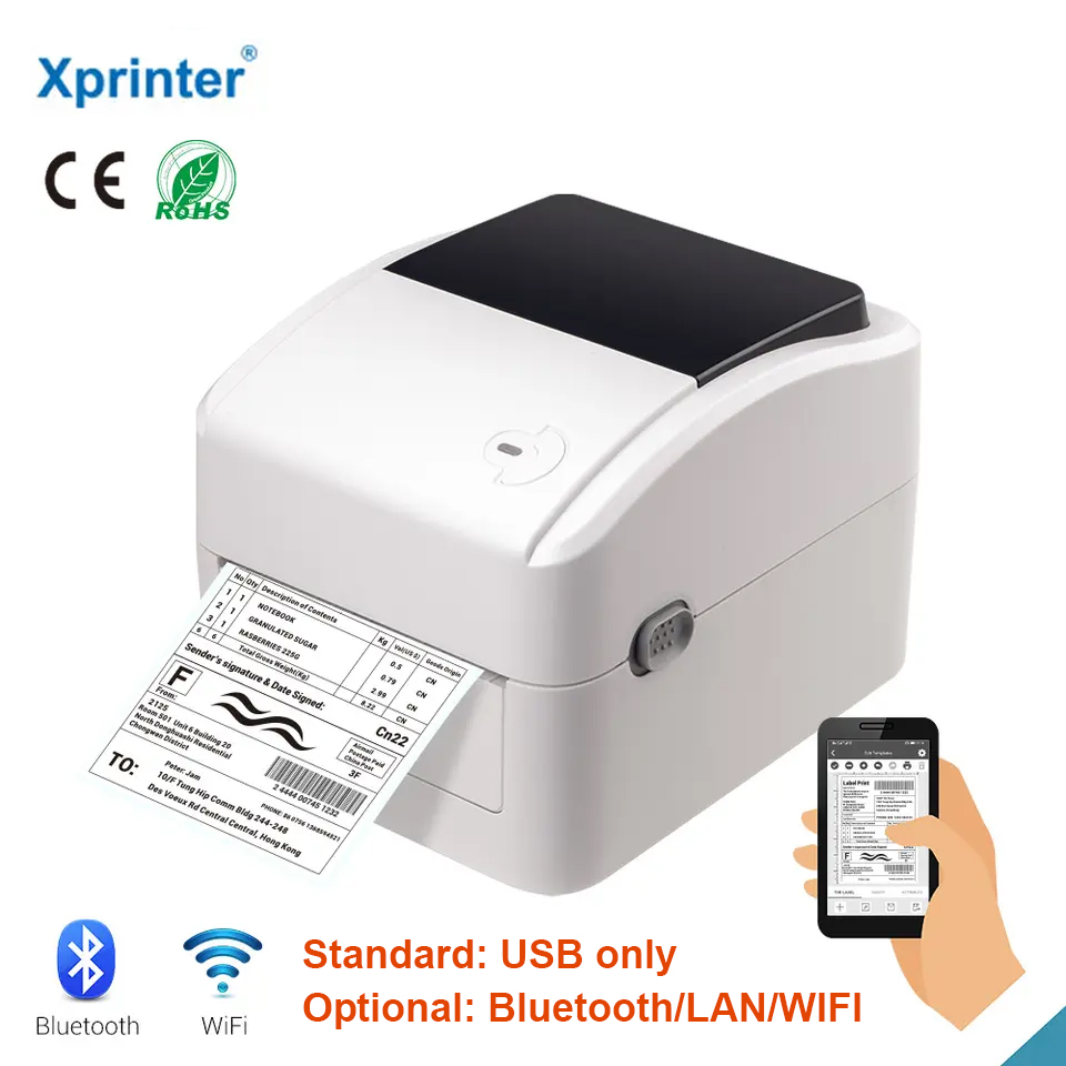 Xprinter 420B ベストセラー品質配送ラベル/速達/サーマル ロール バーコード 4x6 ステッカー プリンター